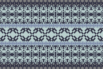 Pastel Flora Traditional Embroidery Art Abstract with Pixel Art Designs