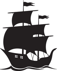 medieval sailing ship  © vectorzking