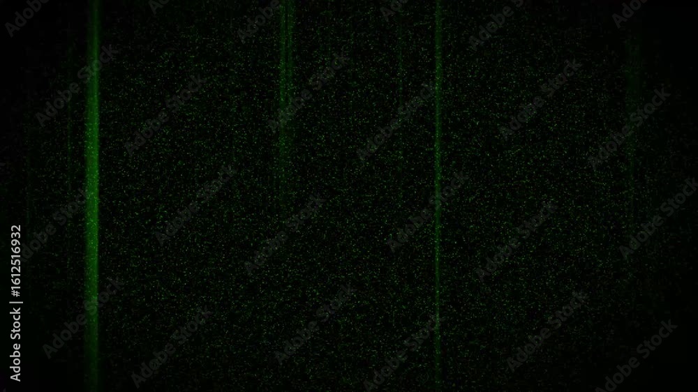 Poster old tv screen animation with no signal noise and glitch effects. the background shows a distorted sc