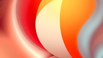 Elegant high-concept halftone abstract in Thalorin palette, smooth silver and ember orange transitions, geometric balance, clear center zone for content, vector clarity