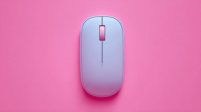 Wireless Mouse Hovering with Minimalist Charm on a Light, Clutter-Free Surface