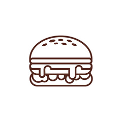 logo design burger siluet 
