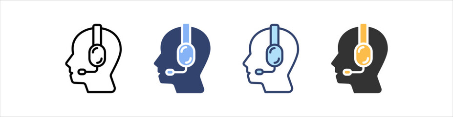 Assistance Icon Set Multiple Style Collection