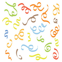 Ribbon collection cartoon icon illustration