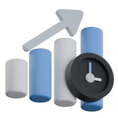 Real time traffic graph 3d icon colorful style