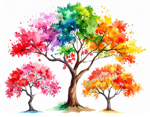 秋　生成AI　水彩　アイコン