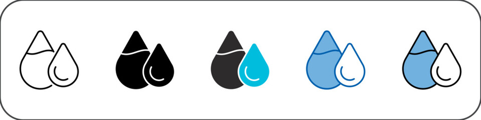 Water Icon Pack Multistyle Illustration