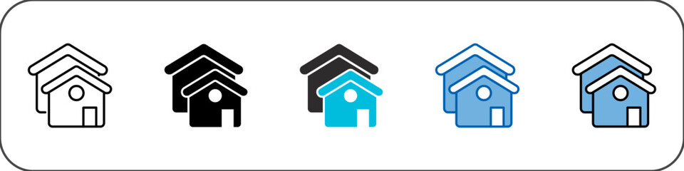 Housing Icon Pack Multistyle Illustration