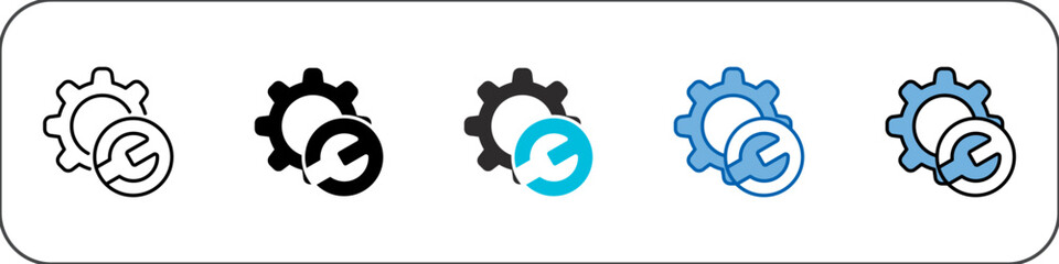 Maintenance Icon Pack Multistyle Illustration