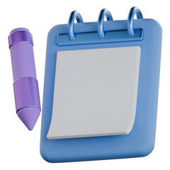 Sticky note pad 3d icon colorful design