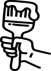 Labor day painter doodle icon 