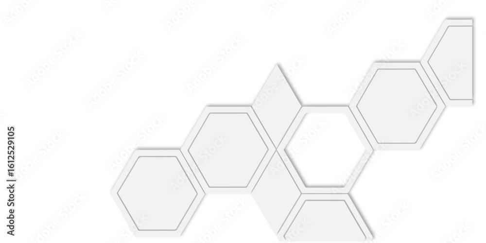 Poster white honeycomb pattern with repeating hexagonal shapes and a clean and modern design aesthetic.