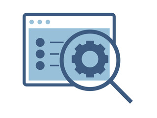 Web optmization icon. Data analytics symbol. Solid icons style. Simple flat vector design.