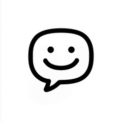 Fototapeta premium Smiling Chat Bubble Icon