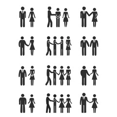 Diverse Pictogram Depictions of Professional and Casual Relationships A Study in Symbolic Representation and Variation in Connection Types