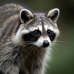 Fototapeta premium Raccoon in Lush Environment