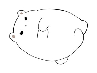 寝そべる しろくま