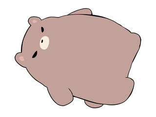 寝そべる くま 