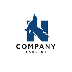 Letter N Seals Logo Icon Vector