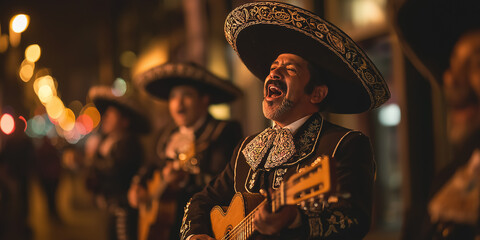 Mariachi Band Playing And Singing