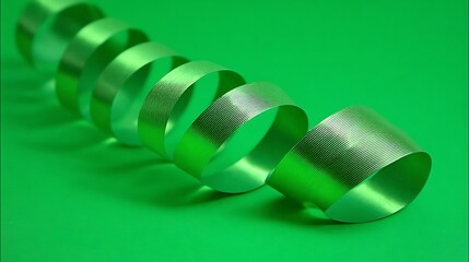 Green Spiral on Green Background