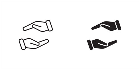 hands gives and receive icon vector illustration, eps 10