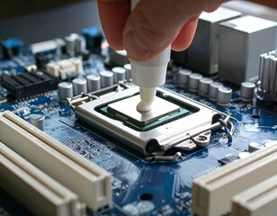 Applying thermal paste to a CPU (1)