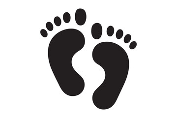 Obraz premium Vector footprints, adult footprints and baby footprints on white background. Vector Illustration.