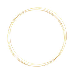 Elegant Gold Circle Frame  Template for Social Media Banners
