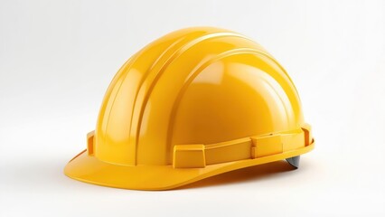 Yellow hard hat on white background