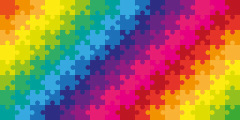 Puzzle pattern background vector set