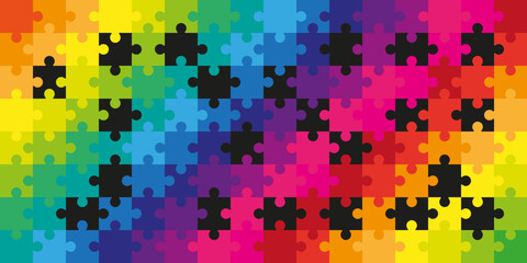 Puzzle pattern background vector set