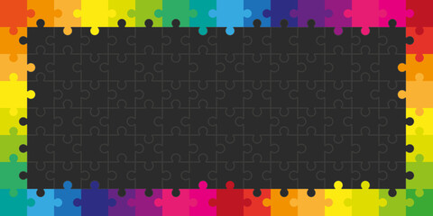 Puzzle pattern background vector set