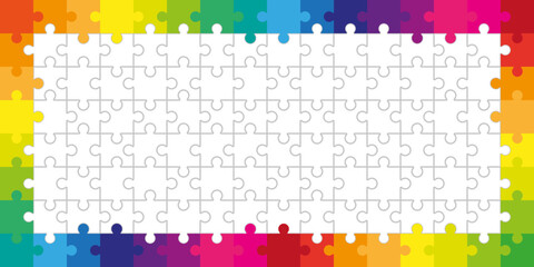 Puzzle pattern background vector set