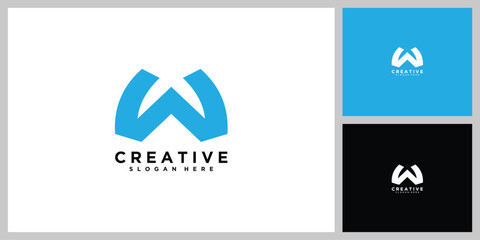 initial letter W design template
