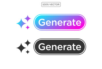 Artificial Intelligence App Symbols – Colorful Star Icon Set  illustration