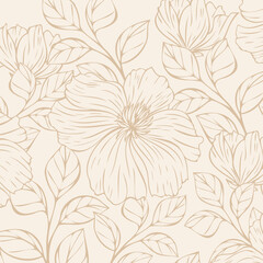 Hand draw floral pattern Background