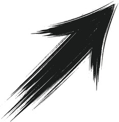 Black grunge arrow pointing up and right