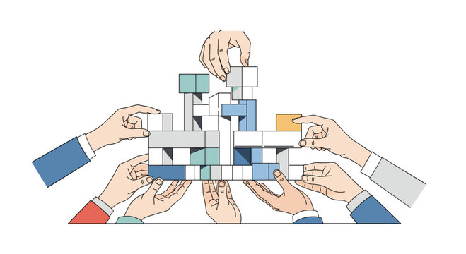 Teamwork makes the dream work building together with collaborative effort and shared vision