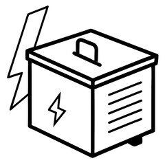 Fototapeta premium battery icon vector illustration