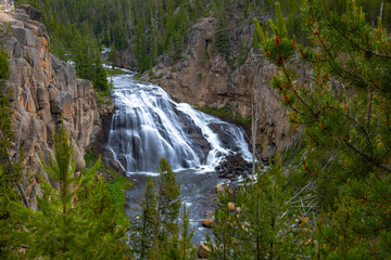 Gibbon Falls in Yellowstone National Park