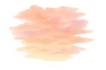 Soft pastel watercolor brushstrokes forming delicate abstract pattern, transparent background enhancing design versatility for creative projects