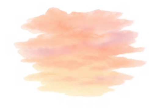 Soft pastel watercolor brushstrokes forming delicate abstract pattern, transparent background enhancing design versatility for creative projects