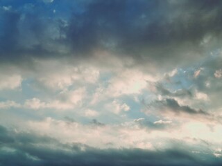 Obraz premium abstract cloud in the blue-grey sky