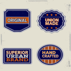 set of vintage labels