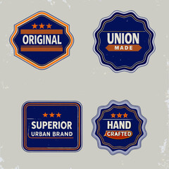 set of vintage retro labels