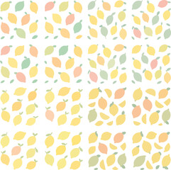 Cute Lemon Pattern Background 2.