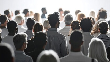 Large crowd seen from the back