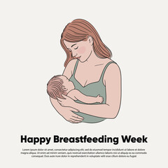 Happy Breastfeeding Week, Happy Mother's day, mother and son