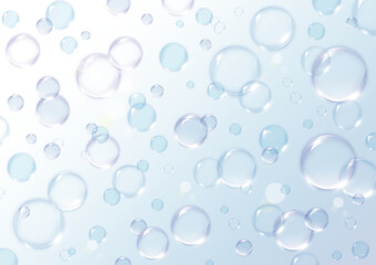 背景透過のブルー系水滴